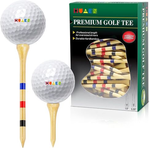 Golf Tees Bamboo Tees 150 Pack 3-1/4 Inch Unbreakable Long Tees Bulk,Low Friction and Resistance in Saudi Arabia