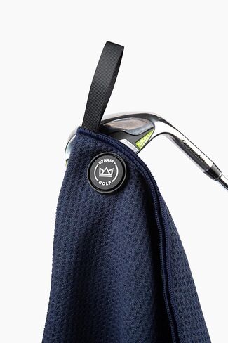 Magnetic Golf Towel for Golf Bags - Microfiber Golf Towels for Men & Women - Waffle Golf Bag Towel with Magnet (Black) in Saudi Arabia