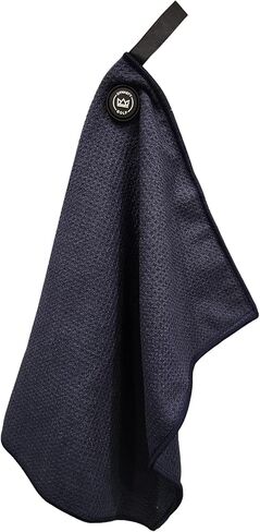 Magnetic Golf Towel for Golf Bags - Microfiber Golf Towels for Men & Women - Waffle Golf Bag Towel with Magnet (Black) in Saudi Arabia