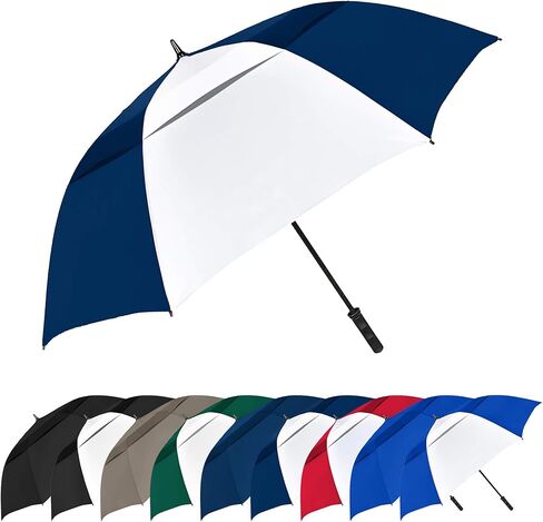STROMBERGBRAND UMBRELLAS The Vented Tornado 64" Windproof Waterproof PGA Professional Quality Ultimate Portable Golfers Auto Open Golf Umbrella for Men and Women in Kuwait