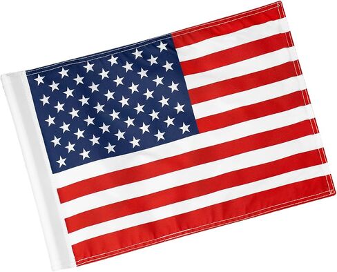 علم الجولف KINGTOP USA مقاس 20 × 14 بوصة - أنبوب مُدرج، طبقة مزدوجة من النايلون 420D، طباعة مزدوجة الجوانب - وضع أعلام خضراء قياسية لممارسة الفناء الخلفي، ملاعب الجولف، النادي الريفي، حزمة واحدة in Kuwait