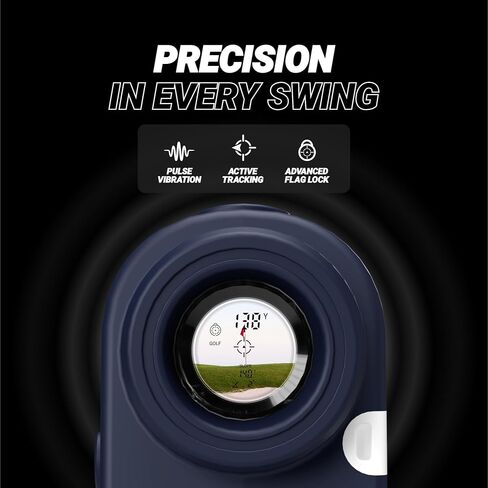 Blue Tees Golf - السلسلة 2 Pro Plus + محدد المدى بالليزر مع مفتاح منحدر - نطاق 800 ياردة، قياس المنحدر، قفل العلم مع اهتزاز النبض، تكبير 6X in Saudi Arabia