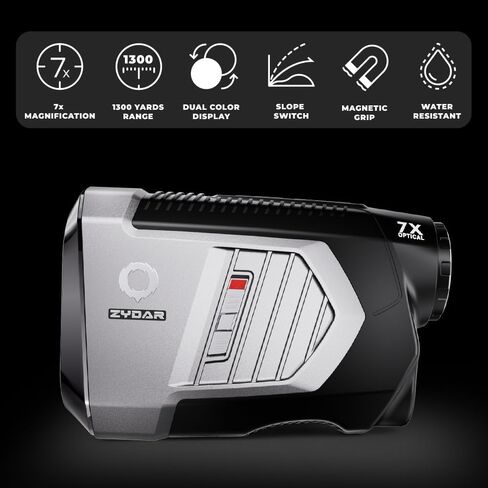 Pro Z1 Golf Rangefinder with Slope, 7X Magnification,Dual Color Display, 1300 Yards Laser Range Finder Golfing, Flag Lock with Pulse, Magnetic Grip, Slope Measurement, Aspherical Glass in Kuwait