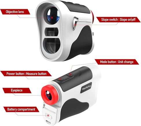 G4Pro Golf Rangefinder مع منحدر، مفتاح منحدر لبطولة الجولف القانونية، نطاق مسافة أقصى 650 ياردة، دقة 0.5 ياردة، تكبير 6X، قفل سارية العلم مع اهتزاز النبض... in Kuwait