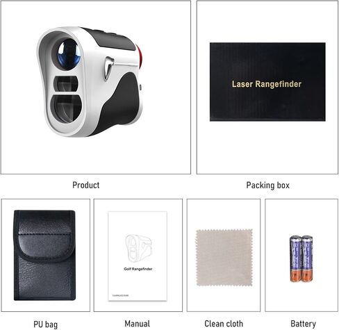 G4Pro Golf Rangefinder مع منحدر، مفتاح منحدر لبطولة الجولف القانونية، نطاق مسافة أقصى 650 ياردة، دقة 0.5 ياردة، تكبير 6X، قفل سارية العلم مع اهتزاز النبض... in Kuwait