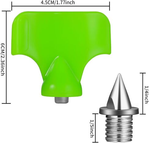 48 قطعة مسار مسامير 1/4 بوصة، كل مسمار يزن 1.13 جرام فقط، تصميم هرمي مجوف مقاوم للتآكل 20-30 كم، يستخدم للركض في المضمار والميدان أو عبر البلاد in Kuwait
