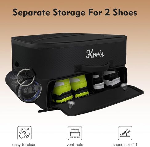 منظم صندوق الجولف، منظم جولف السيارة بطبقتين مع حجرة تهوية لزوجين من الأحذية، تخزين متين لصندوق الجولف للكرات والقمصان والملابس والقفازات والإكسسوارات وهدايا الجولف للرجال in Kuwait