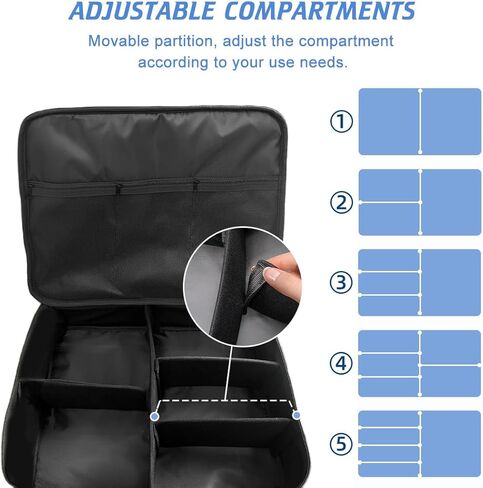 منظم صندوق الجولف من VOPHIA مكون من طبقتين مع حجرة منفصلة لزوجين من الأحذية لتخزين الكرة وخزانة الجولف المقاومة للماء لتخزين ملحقات الجولف وحقيبة سفر الجولف القابلة للطي والطي in Kuwait