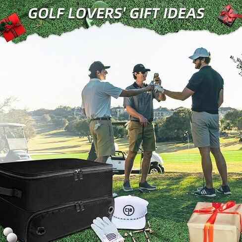 منظم صندوق الجولف من VOPHIA مكون من طبقتين مع حجرة منفصلة لزوجين من الأحذية لتخزين الكرة وخزانة الجولف المقاومة للماء لتخزين ملحقات الجولف وحقيبة سفر الجولف القابلة للطي والطي in Kuwait