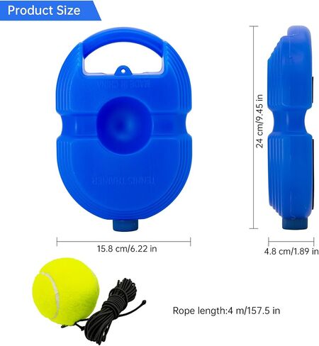 CHEGIF Tennis Trainer Rebound Ball with 3 String Balls, Solo Tennis Training Equipment for Self-Pracitce,Portable Tennis Practice Training Tools for Adults, Kids, Beginners Sport Exercise in Saudi Arabia