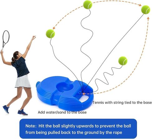 CHEGIF Tennis Trainer Rebound Ball with 3 String Balls, Solo Tennis Training Equipment for Self-Pracitce,Portable Tennis Practice Training Tools for Adults, Kids, Beginners Sport Exercise in Saudi Arabia