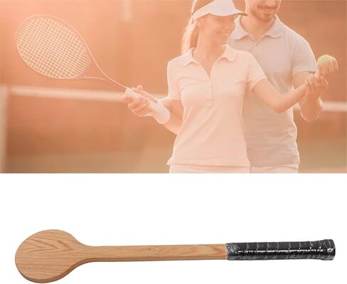 Cryfokt Wooden Tennis Spoon Sticking Practice Tennis Racket Accurately Tennis Pointer Improve Sweet Spot Trainer with Storage Bag for Sports Swing Practice Training Aid in Saudi Arabia
