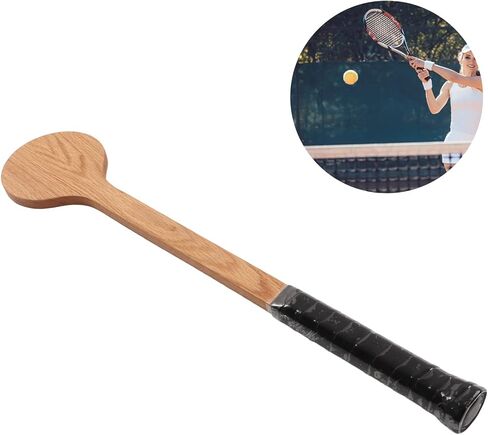 Cryfokt Wooden Tennis Spoon Sticking Practice Tennis Racket Accurately Tennis Pointer Improve Sweet Spot Trainer with Storage Bag for Sports Swing Practice Training Aid in Saudi Arabia