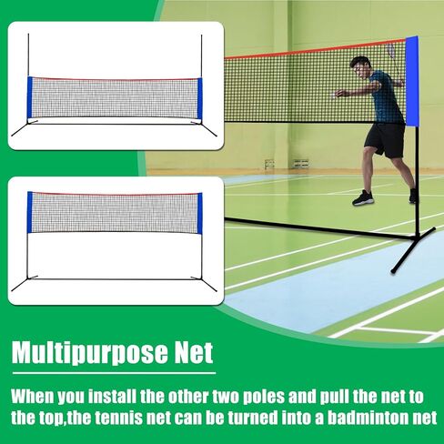 Tennis Net, Portable Tennis Net for Driveway, Mini Tennis Net for Kids, Collapsible Tennis Net for Backyard, 35"-63" Height Adjustable Tennis Net | Badminton Net for Backyard, Multipurpose Net in Kuwait
