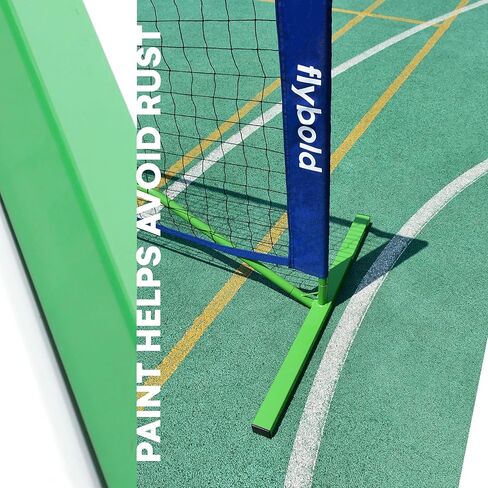 flybold Pickleball Net |Portable Set with/without 4 Paddles| Net Regulation Size Equipment Lightweight Sturdy Interlocking Metal Posts with Carrying Bag for Indoor Outdoor Game| Full Court Size - 22ft in Saudi Arabia