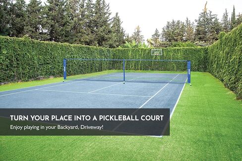 flybold Pickleball Net |Portable Set with/without 4 Paddles| Net Regulation Size Equipment Lightweight Sturdy Interlocking Metal Posts with Carrying Bag for Indoor Outdoor Game| Full Court Size - 22ft in Saudi Arabia