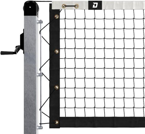 Dominator In Ground Pickleball System - Includes Two Heavy Duty Square Pickleball Posts with Net and Sleeves - Aluminum, Rust Free, and Follows USAPA Standards in Saudi Arabia