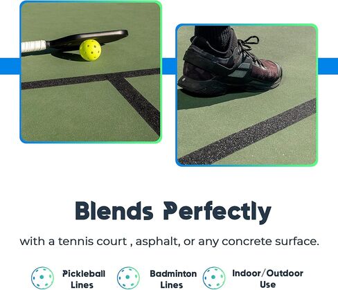 تعزيز شريط تحديد ملعب كرة البيسبول فائق اللصق، مقاوم للماء، لفة 230 قدمًا - مثالي للإسفلت والأسطح الخرسانية - تحويل أي منطقة إلى ملاعب كرة البيسبول والتنس وكرة الريشة in Kuwait