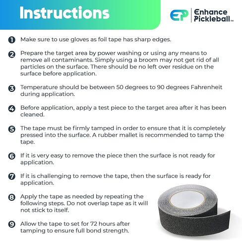 تعزيز شريط تحديد ملعب كرة البيسبول فائق اللصق، مقاوم للماء، لفة 230 قدمًا - مثالي للإسفلت والأسطح الخرسانية - تحويل أي منطقة إلى ملاعب كرة البيسبول والتنس وكرة الريشة in Kuwait