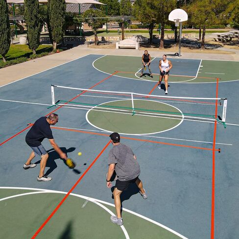 Temporary Pickleball Court Lines - The Original - Portable Pickleball Court Marking Kit, Lines for Court Outdoor or Indoor, Pickle Ball Court Dimensions, No Measuring Needed, Net Not Included in Kuwait