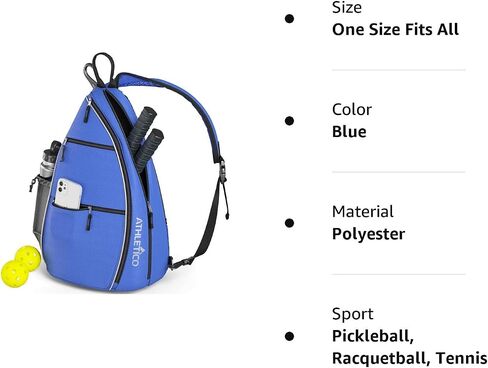 حقيبة Athletico Sling - حقيبة ظهر طويلة تمر بالجسم لكرة البيسبول والتنس وكرة المضرب والسفر للرجال والنساء in Saudi Arabia
