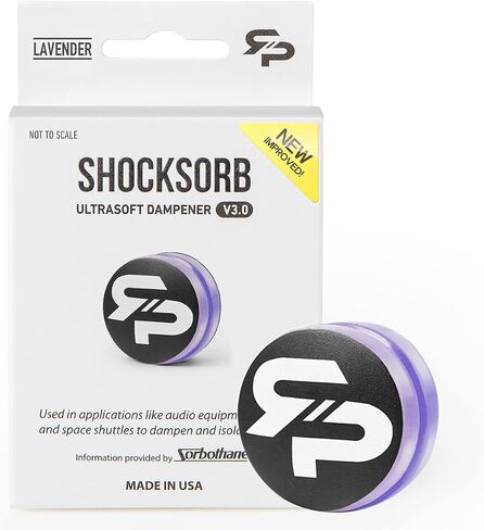 مُخفف اهتزاز مضرب التنس RTP - ShockSorb الأصلي أو Ultrasoft V3 المُرطب الوحيد المصنوع لتخفيف الآلام - مصنوع يدويًا من مادة السوربوثان الحاصلة على براءة اختراع والمصنوعة في الولايات المتحدة الأمريكية - عبوة واحدة بضمان محدود in Kuwait