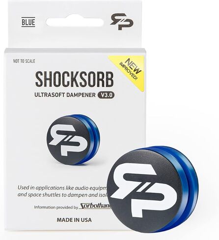 مُخفف اهتزاز مضرب التنس RTP - ShockSorb الأصلي أو Ultrasoft V3 المُرطب الوحيد المصنوع لتخفيف الآلام - مصنوع يدويًا من مادة السوربوثان الحاصلة على براءة اختراع والمصنوعة في الولايات المتحدة الأمريكية - عبوة واحدة بضمان محدود in Kuwait
