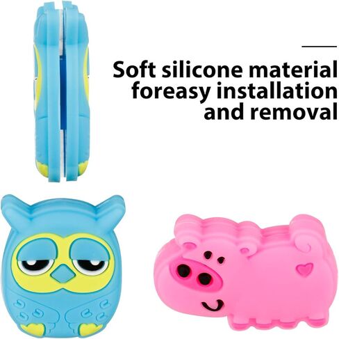 25 قطعة من SUSSURRO، مضرب تنس، ممتص للصدمات، مضرب تنس من السيليكون الناعم، مضرب تنس على شكل كرتوني، ممتص للصدمات، مضرب تنس لكرة المضرب in Kuwait