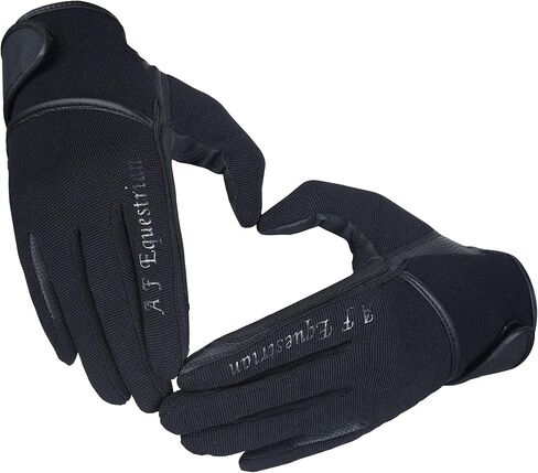 قفازات ركوب الخيل للسيدات، قفازات من القماش، جلد صناعي، فروسية، أسود، قماش مطاطي، أسود، رمادي بورجوندي in Kuwait