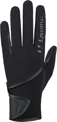 قفازات ركوب الخيل للسيدات، قفازات من القماش، جلد صناعي، فروسية، أسود، قماش مطاطي، أسود، رمادي بورجوندي in Kuwait