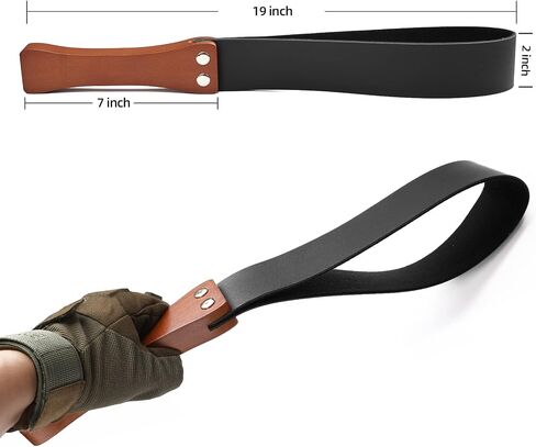 BARPOT Leather Paddle with Anti-Slip Wooden Handle, Riding Crop for Horses, 19'' Equestrianism Crops in Saudi Arabia