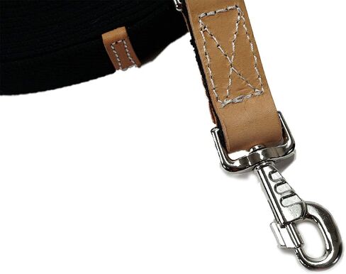 خط لونج شبكي قطني مسطح مقاس 35 بوصة مع مشبك مسمار وسدادة مطاطية - من شركة Southwestern Equine (35 بوصة، أسود) in Saudi Arabia