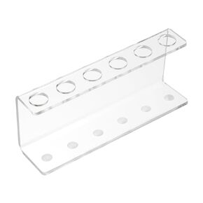 PATIKIL 6 Holes Test Tube Rack, 22mm Round Hole Acrylic Test Tube Holder Stand Suitable for Less Than 22mm Dia Tube for Laboratory Scientific Experiments, Clear