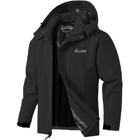 V.A.TOR 189 UNCO&BOROR Men's Casual Lightweight Rain Jackets Waterproof Hooded Raincoats Windbreaker Trench Coat