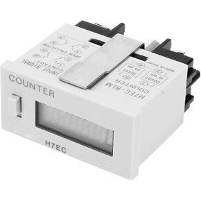 Joyzan Electronic Counter Totalizer, H7EC BLM Digital Electrical Counter Pulse 6 Digit LCD Display Electromagnetic Accurate for Industrial Chemical Textile Machinery 0 to 99999999 Counting Range