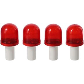 4 Pack Cone Round Red LED Traffic Cone Lights, ABS Polycarbonate Emergency Flashing Warning Light, for Traffic Safety and Emergencies