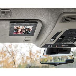 A Picture Frame for Your Car (Classic Black) Fits Standard Wallet Size Photo (2.5 inches x 3.5 inches) - Rotating Clip for Landscape or Portrait Position - Made in Detroit, USA