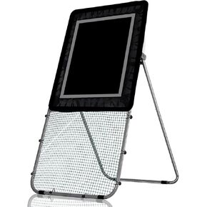 Kapler Lacrosse Rebounder, 3X 4FT Folding Lacrosse Bounceback/Return Net, Thickened Rebounder Screen Target Cloth with Front and Back Extra Pitchback Netting.
