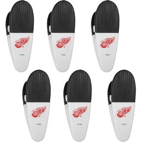 Siskiyou Sports NHL Detroit Red Wings Chip Clip Magnets, 6pk White, One Size