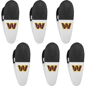 Siskiyou Sports NFL Washington Commanders Chip Clip Magnets, 6pk White, One Size