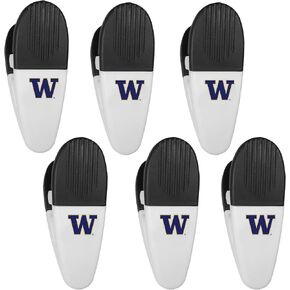 Siskiyou Sports NCAA Washington Huskies Chip Clip Magnets, 6pk White, One Size