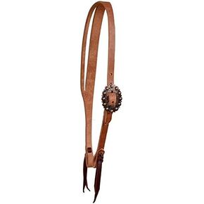 Challenger Amish Horse Tan Leather Adjustable Split Ear Headstall w/Tie Ends 975H365