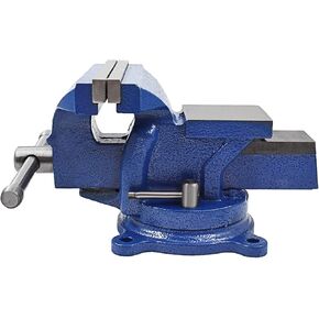 WFLNHB 5" Bench Vise Table Top Clamp Press Locking Swivel Base Heavy-Duty Fit for Crafting Painting Sculpting Modeling Electronics Soldering Woodworking and Fishing Tackle