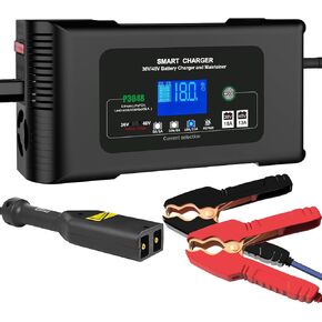 Golf Cart Battery Charger 36V 18A and 48V 13A Trickle Battery Charger,36 Volt Golf Cart Charger,for EZGO TXT Text with Powerwise,Lithium, LiFePO4, Lead-Acid AGM/Gel/SLA..Battery Charger,D Style Plug