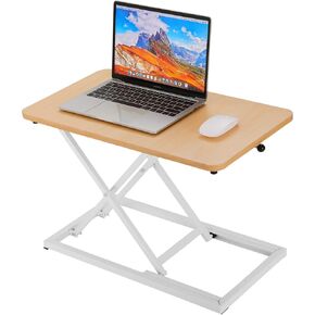 biueus Height Adjustable Standing Desk Converter, Stand Up Desk Converter for Home Office, Gas Spring Computer Workstation for Monitor Or Laptop (Black-23.6Inch)