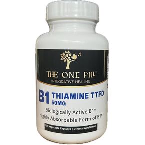 Vitamine B1 Thiamine TTFD, Thiamine Tetrahydrofurfuryl Disulfide, 50mg-250Capsules,Vegan,Non GMO,No Artificial fillers or sterate additives.