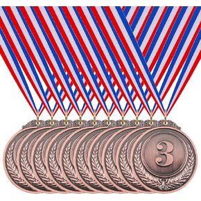 Hilitchi 10Pcs Award Medals - Olympic Style Winner Medals Medals with Ribbon
