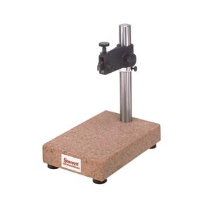 Starrett Crystal Pink Granite Base Comparator Stand Without Indicator - Grade A, 9-1/4" Maximum Vertical Capacity, 8" x 12" x 2" Base, 5" Throat Depth - 653G