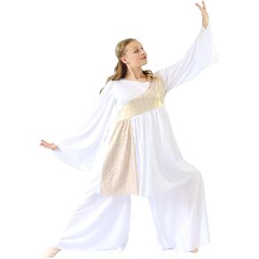 Danzcue Womens Celebration of Spirit Palazzo Pants with Tunic, M
