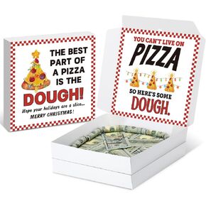 3 Pcs Money Box for Cash Christmas Pizza Box Gift 10 x 10 Inch Funny Pizza Gift Boxes for Surprise Cash Gifts Money Holder Birthday Wedding Party (Money Not Include) in Saudi Arabia
